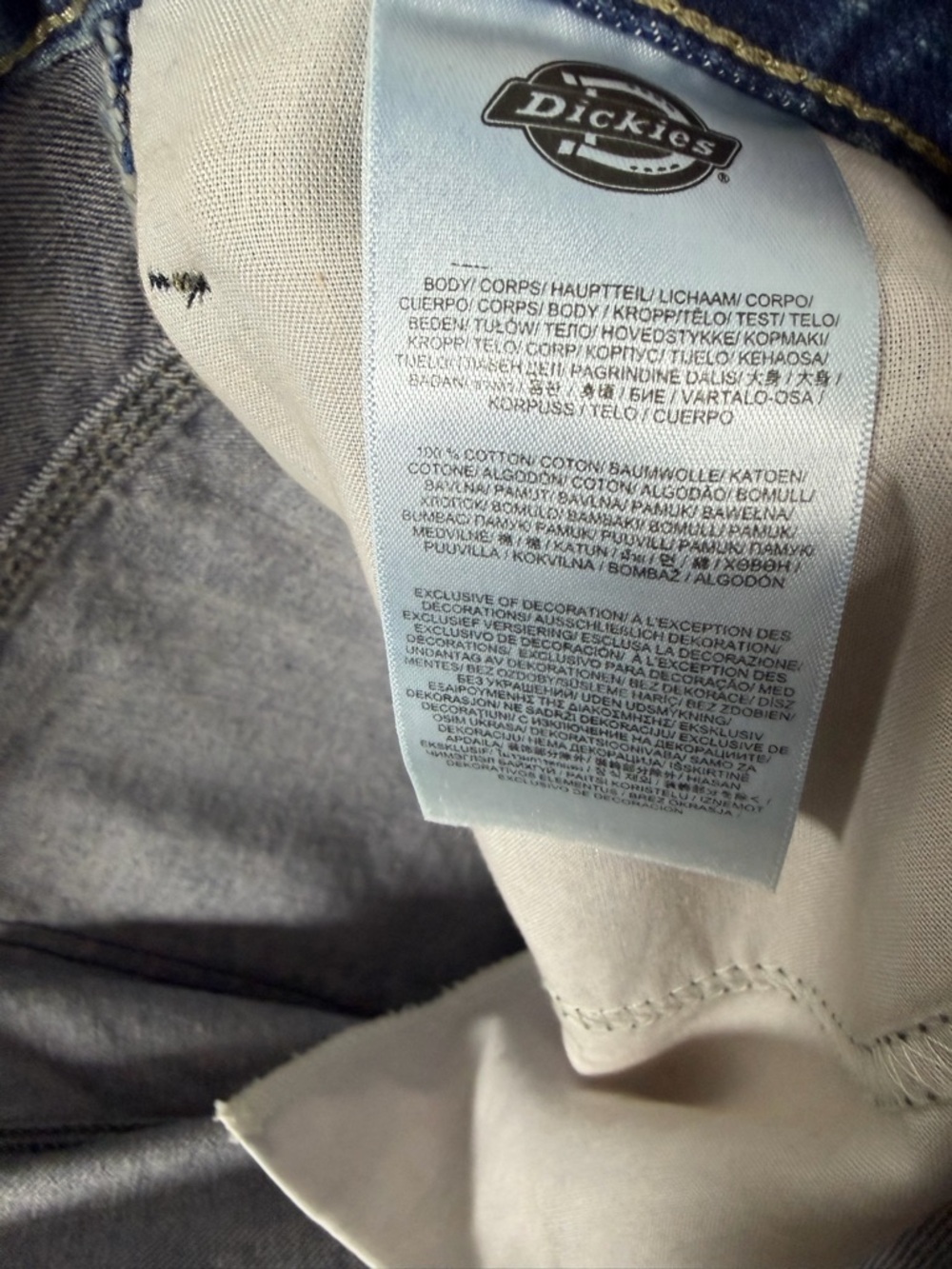 DICKIES RELAXED FIT CARPENTER JEANS - Blue - 32x30 - Picture 7 of 8